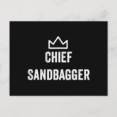 Chief Sandbagger Golf Meme Bjj Schach Sandbag Einladungspostkarte (Vorderseite)