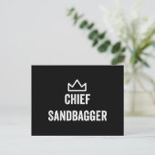 Chief Sandbagger Golf Meme Bjj Schach Sandbag Einladungspostkarte (Stehend Vorderseite)