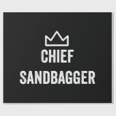 Chief Sandbagger Golf Meme Bjj Schach Sandbag Geschenkpapier (Flach)