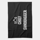 Chief Sandbagger Golf Meme Bjj Schach Sandbag Geschirrtuch (Vertikal)