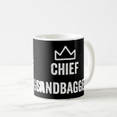 Chief Sandbagger Golf Meme BJJ Schach Sandbag Kaffeetasse (VorderseiteRechts)
