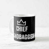Chief Sandbagger Golf Meme BJJ Schach Sandbag Kaffeetasse (Vorderseite Links)