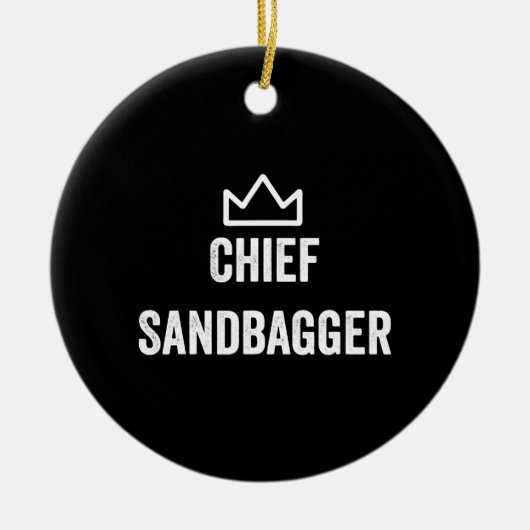 Chief Sandbagger Golf Meme Bjj Schach Sandbag Keramik Ornament (Vorne)