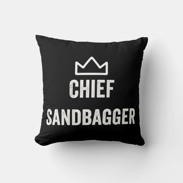 Chief Sandbagger Golf Meme Bjj Schach Sandbag Kissen (Vorderseite)