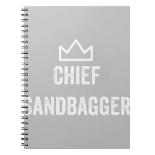 Chief Sandbagger Golf Meme Bjj Schach Sandbag Notizblock