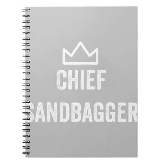 Chief Sandbagger Golf Meme Bjj Schach Sandbag Notizblock (Vorderseite)