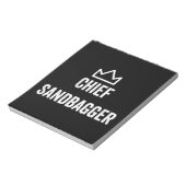 Chief Sandbagger Golf Meme Bjj Schach Sandbag Notizblock (Rotiert)