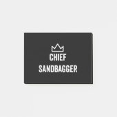 Chief Sandbagger Golf Meme Bjj Schach Sandbag Post-it Klebezettel (Vorderseite)