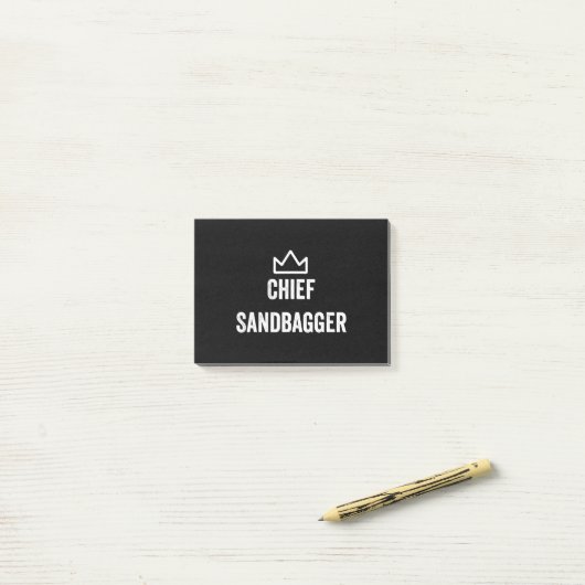 Chief Sandbagger Golf Meme Bjj Schach Sandbag Post-it Klebezettel (Auf Schreibtisch)