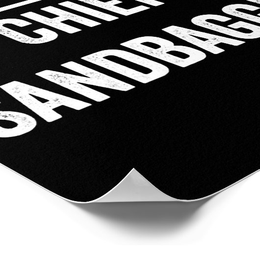 Chief Sandbagger Golf Meme Bjj Schach Sandbag Poster (Ecke)