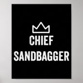 Chief Sandbagger Golf Meme Bjj Schach Sandbag Poster (Vorne)