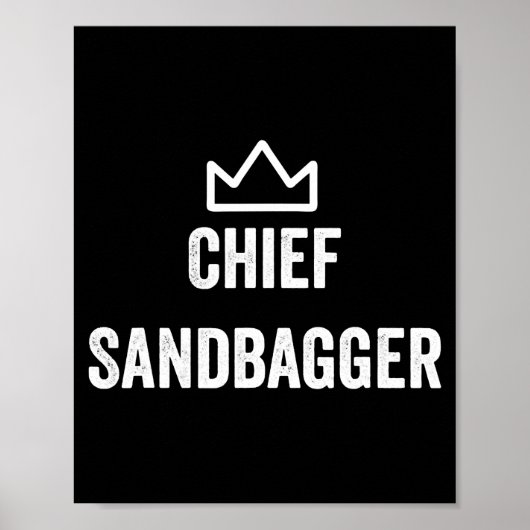 Chief Sandbagger Golf Meme Bjj Schach Sandbag Poster (Vorne)