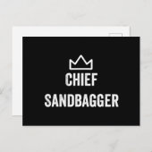 Chief Sandbagger Golf Meme Bjj Schach Sandbag Postkarte (Vorne/Hinten)