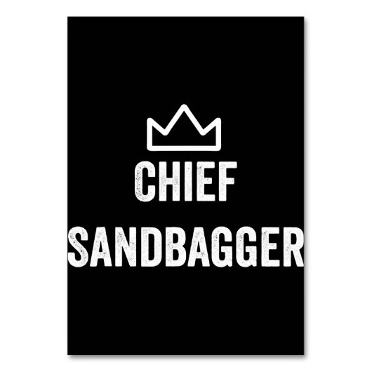 Chief Sandbagger Golf Meme Bjj Schach Sandbag Tischnummer (Vorderseite)