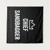 Chief Sandbagger Golf Meme Bjj Schach Sandbag Wandteppich (Vorderseite (Horizontal))