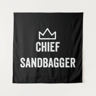 Chief Sandbagger Golf Meme Bjj Schach Sandbag Wandteppich