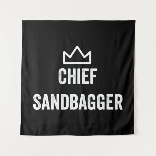 Chief Sandbagger Golf Meme Bjj Schach Sandbag Wandteppich (Vorderseite)