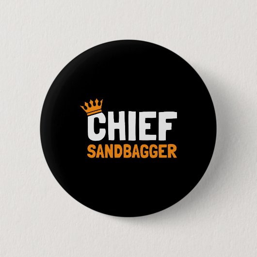 Chief Sandbagger Golf - Uni-Erwachsene Button (Vorderseite)