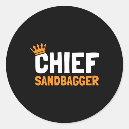 Chief Sandbagger Golf - Uni-Erwachsene Runder Aufkleber (Vorderseite)