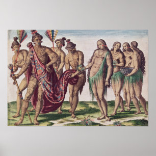 Chief Satouriona und seine Ehefrau gehen spazieren Poster