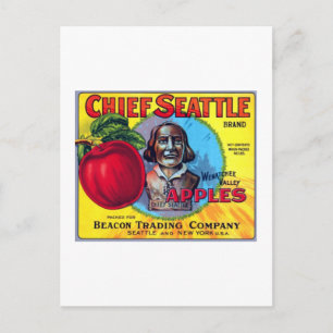 Chief Seattle Äpfel Postkarte