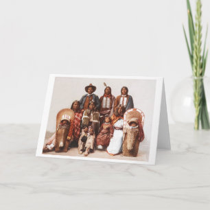 Chief Sevara und Familie. Ute1897 Feiertagskarte