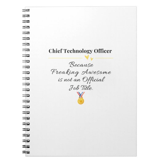 Chief Technology Officer Notizblock (Vorderseite)