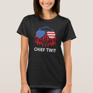Chief Twi Merica Eagle American Flag US Chief Twit T-Shirt