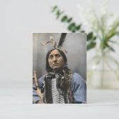 Chief Verlassen Handbär Ogala Sioux Vintag Postkarte (Stehend Vorderseite)