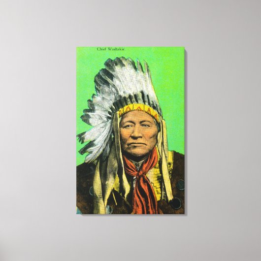 Chief Washakie Portrait Leinwanddruck (Vorderseite)