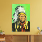 Chief Washakie Portrait Leinwanddruck (Insitu (Wohnzimmer))