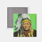 Chief Washakie Portrait Magnet (Vorderseite/Rückseite)