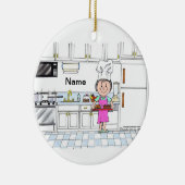 Chief, with Hat - Female Keramik Ornament (Rechts)