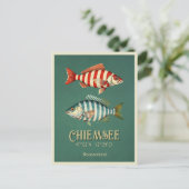 Chiemsee Chiem Deutschland Fischerei Postkarte (Stehend Vorderseite)
