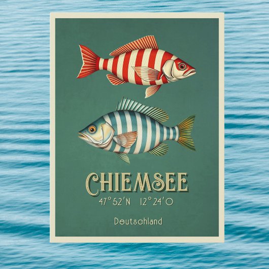 Chiemsee Chiem Deutschland Fischerei Postkarte