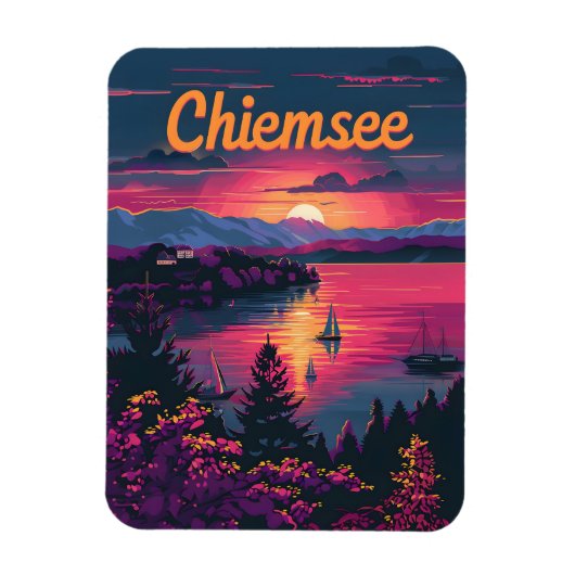 Chiemsee Deutschland Bayern Magnet (Vertikal)