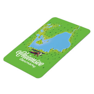 Chiemsee Deutschland See Karte Magnet