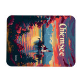 Chiemsee Deutschland Vintage Kunst Magnet (Horizontal)