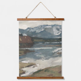 Chiemsee - Leo Putz Landschaftsbild Wandteppich Mit Holzrahmen