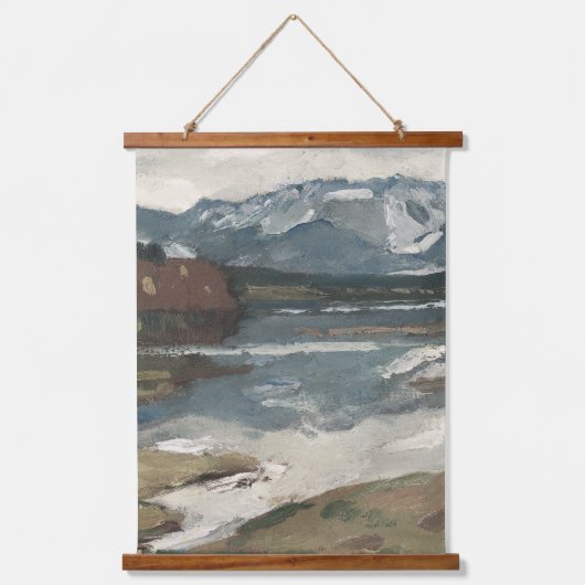 Chiemsee - Leo Putz Landschaftsbild Wandteppich Mit Holzrahmen (Vorderseite)