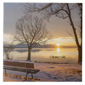 Chiemsee, Sonnenuntergang Fliese (Vorderseite)