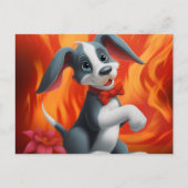 Chien Cute Postkarte (Vorderseite)