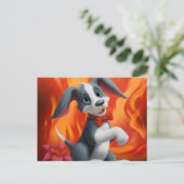 Chien Cute Postkarte (Stehend Vorderseite)