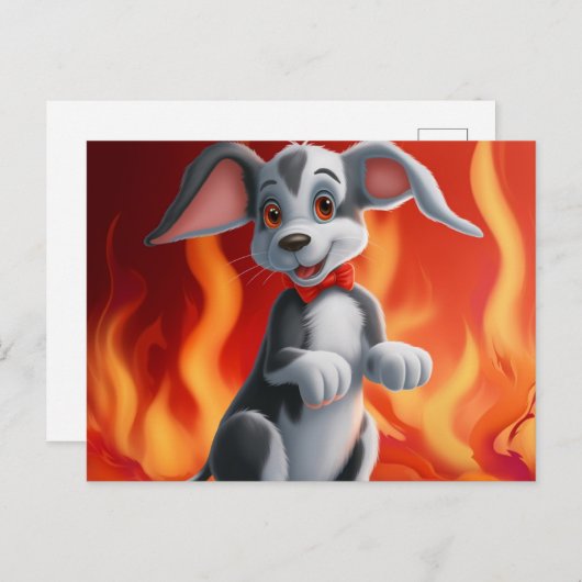 Chien Cute Postkarte (Vorne/Hinten)