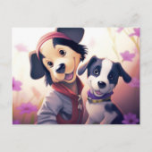 Chien Cute Postkarte (Vorderseite)