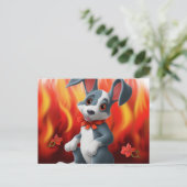 Chien Cute Postkarte (Stehend Vorderseite)