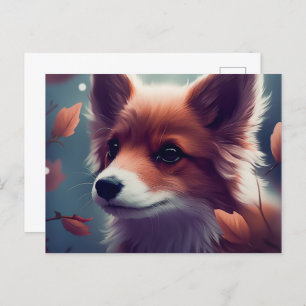 Chien Fox Postkarte