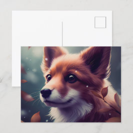 Chien Fox Postkarte