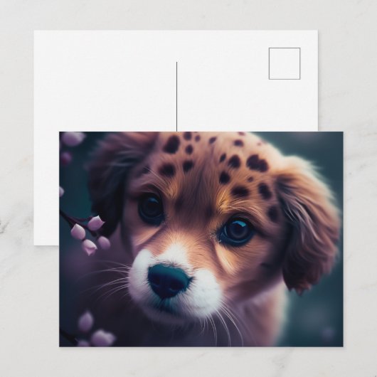 Chien Gepard Postkarte (Vorne/Hinten)