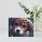 Chien Gepard Postkarte (Stehend Vorderseite)